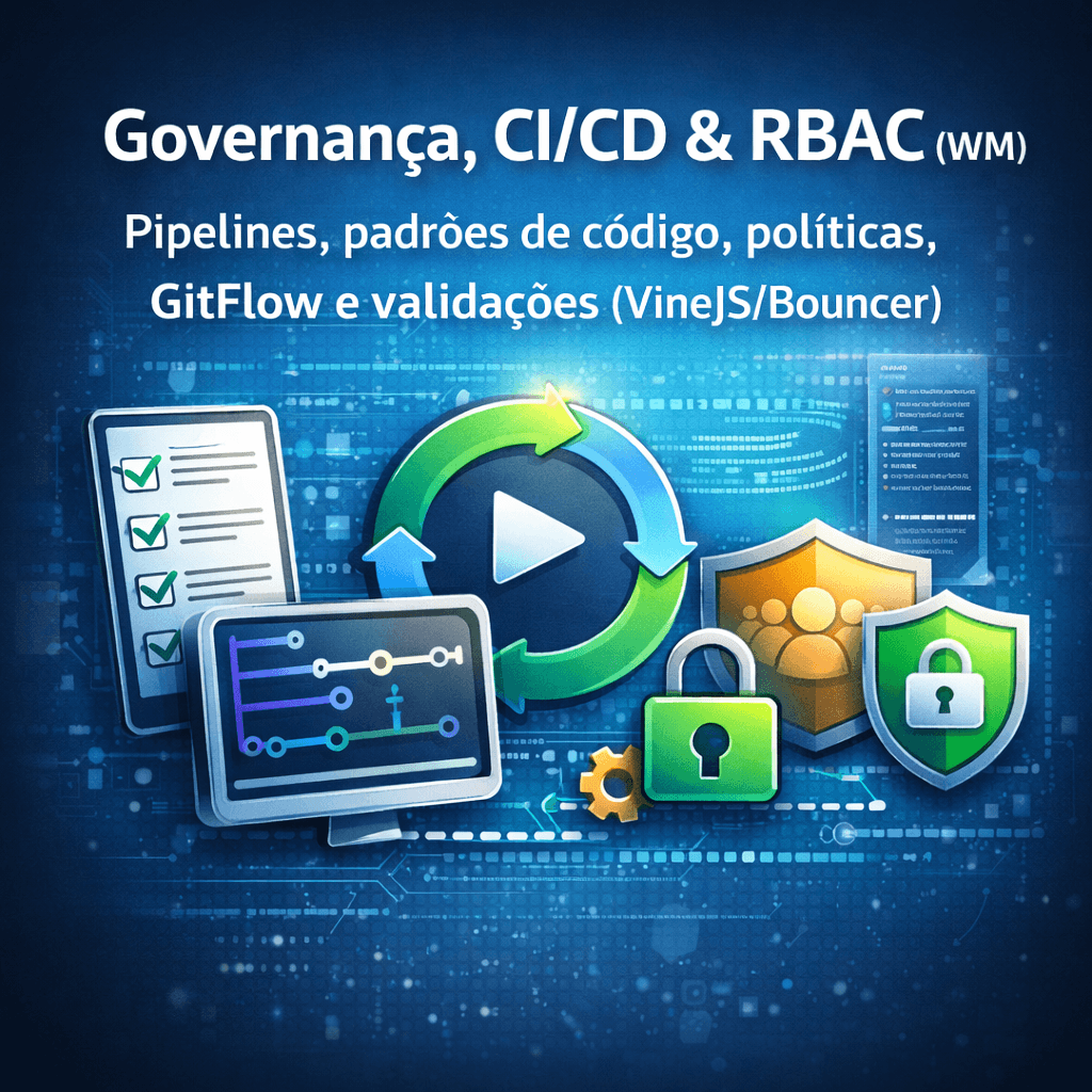 Cover do projeto Governança, CI/CD & RBAC (WM)