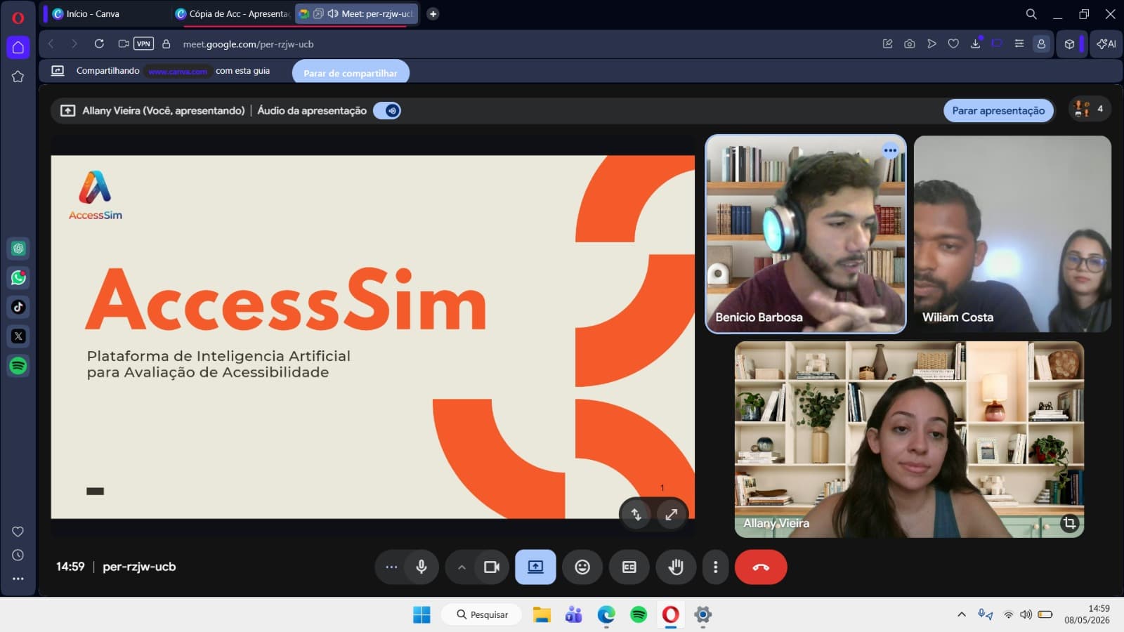 Apresentação para o primeiro cliente em Pedrinhas-SE