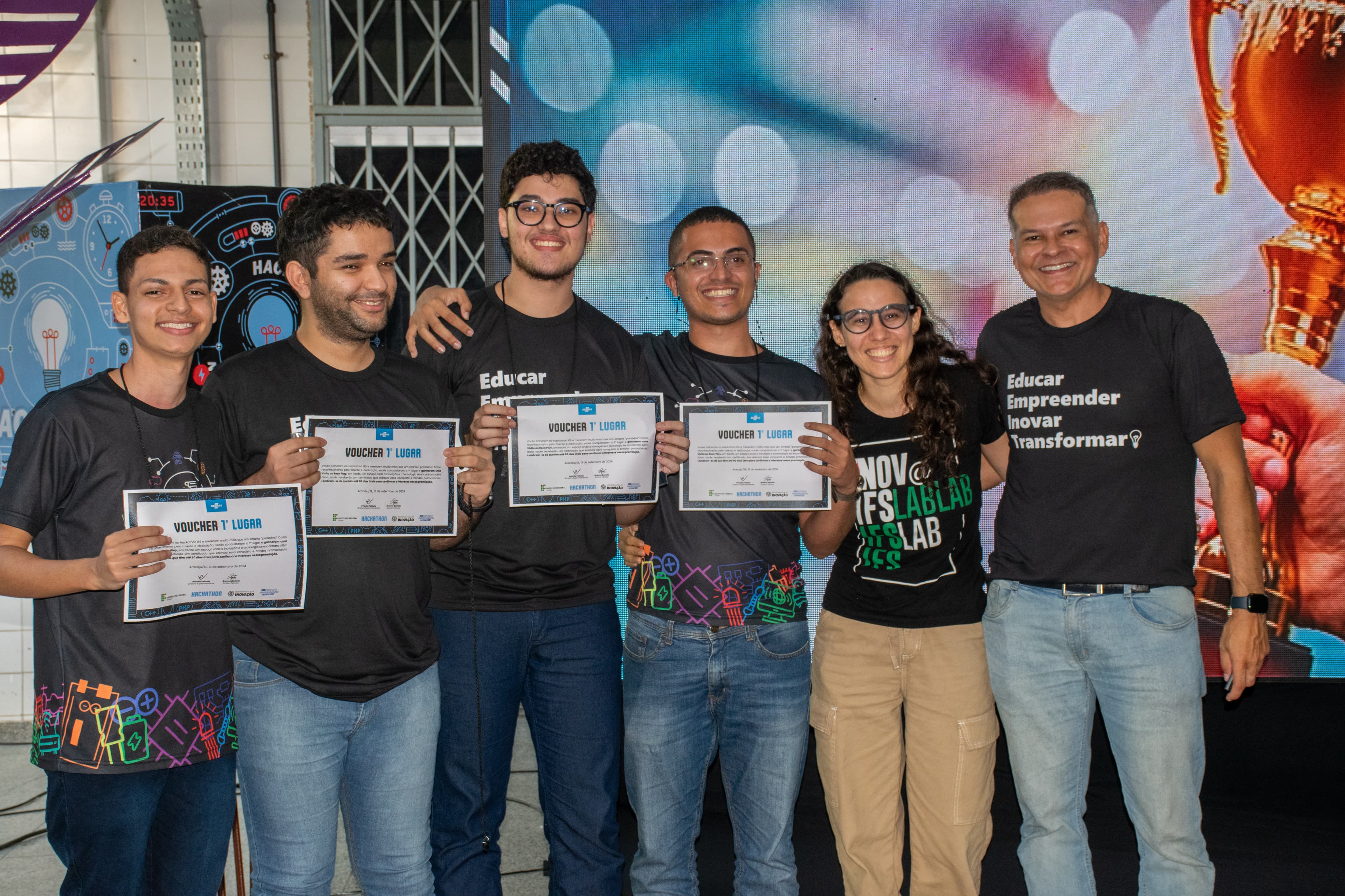 Cerimônia de premiação do programa de inovação do IFS, setembro de 2024
